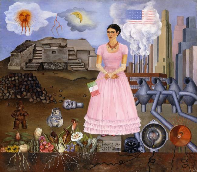 Autoportrait de Frida Kahlo à la frontière entre le Mexique et les États-Unis, 1932