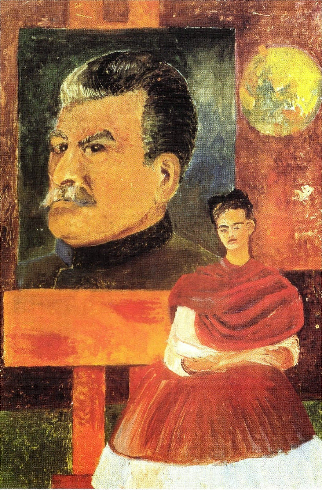 Autoportrait avec Staline, Frida Kahlo